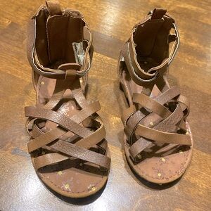 Zipper gladiator sandals
